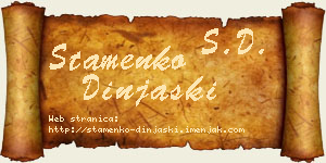 Stamenko Dinjaški vizit kartica